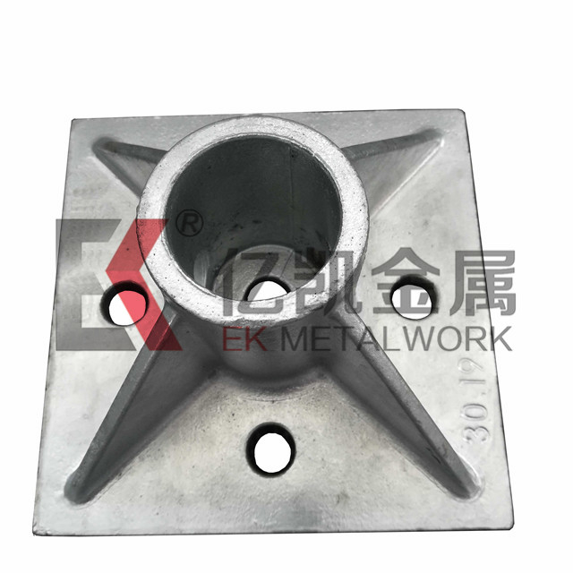 Plat asas Disesuaikan Pemesinan Cast Dip Galvanized Baseplate Panas