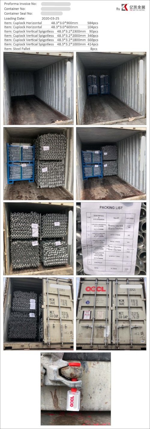 Sistem Perancah Cuplock Galvanized Menegak