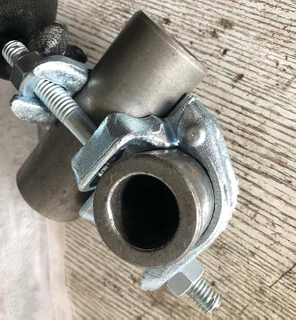 Perancah Coupler Drop Pemasangan Double