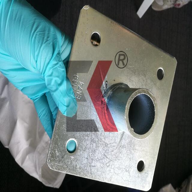BS1139 Galvanized 6mm Ketebalan Perancah Plate Base