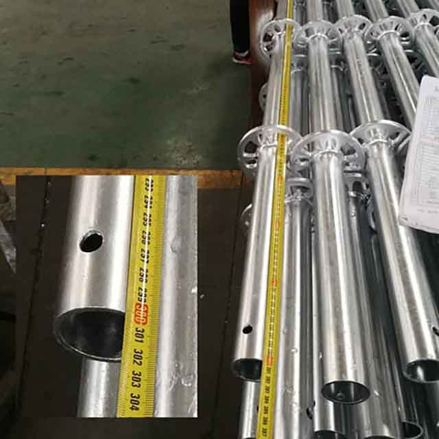 Hot Dip Galvanized HDG Ringlock Scaffolding Standard Vertikal