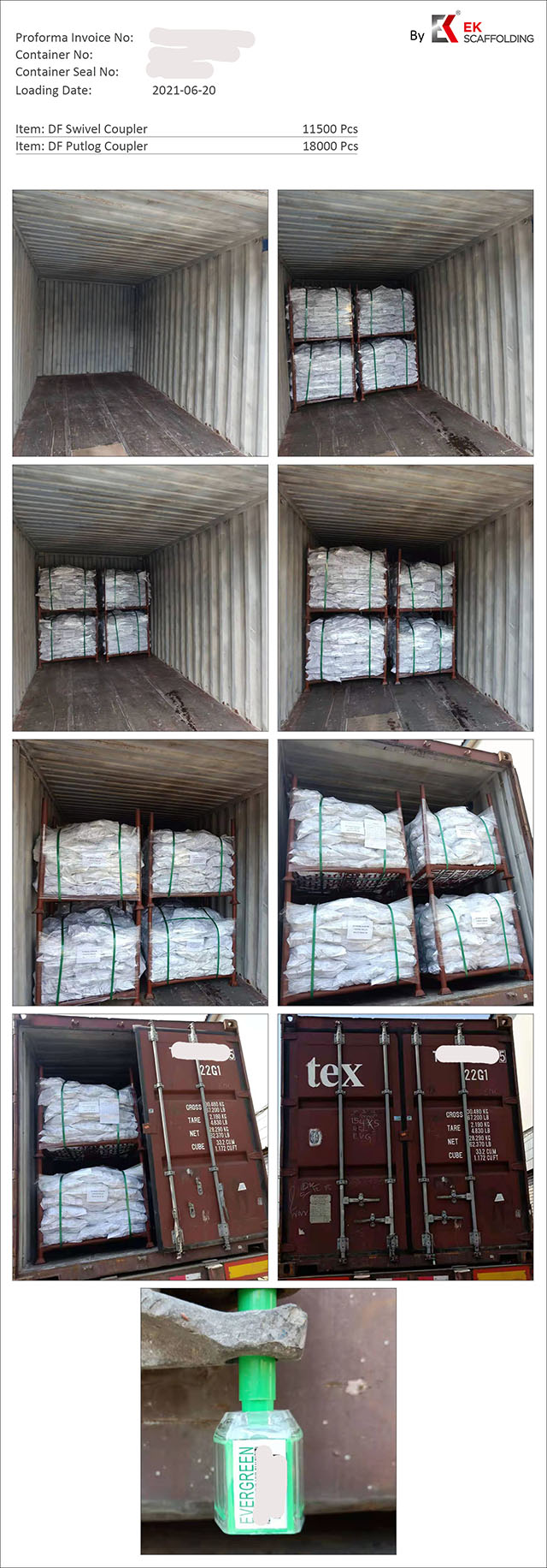 Pemuatan coupler perancah