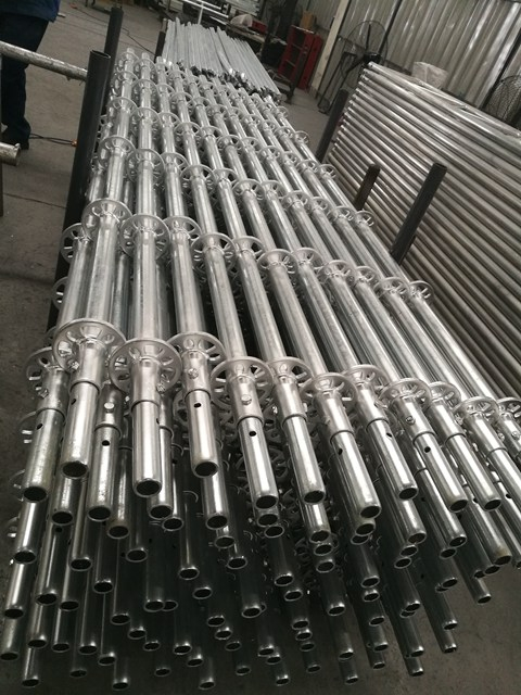 Hot Dip Galvanized HDG 4M Ringlock Scaffolding Standard Vertikal
