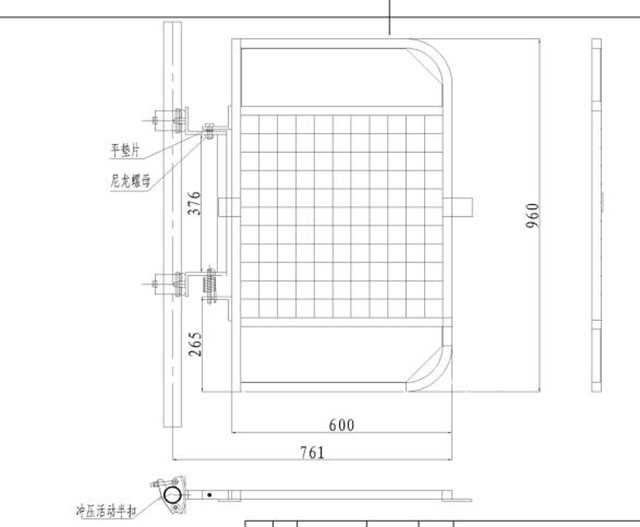 Spring Ladder Access Operasi Perancah Keselamatan Pintu 