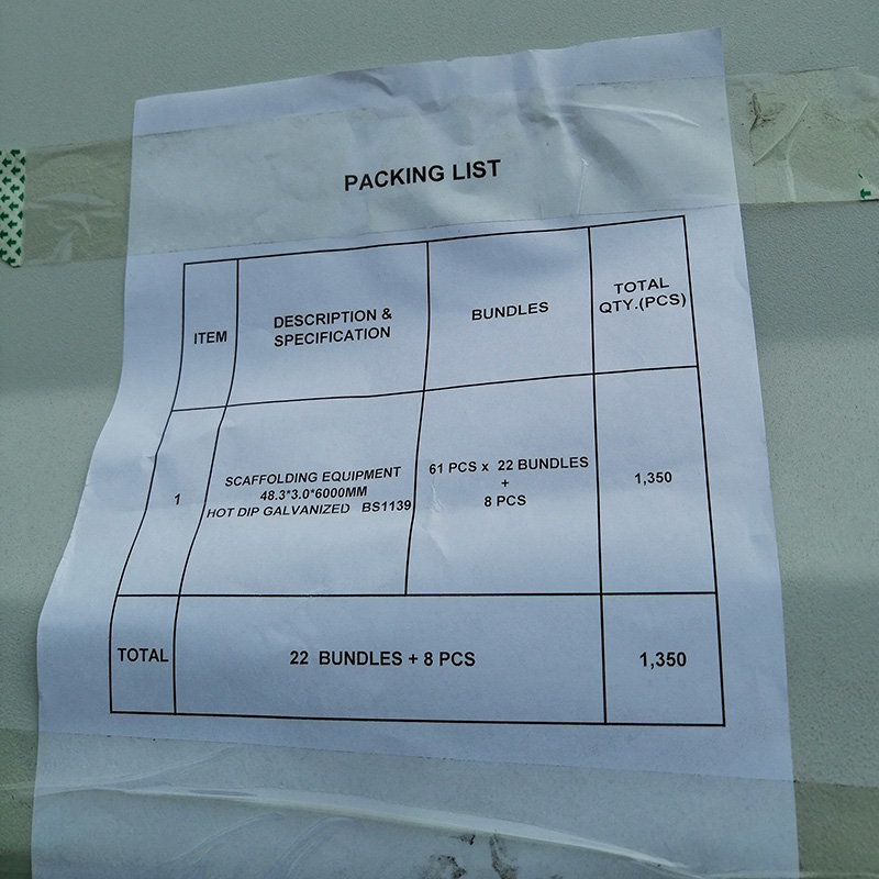 Pipa Perancah Memuatkan 