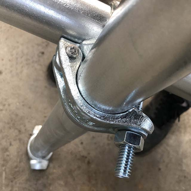 Perancah Drop Fited Fittings Fittings Sudut Kanan Double Coupler