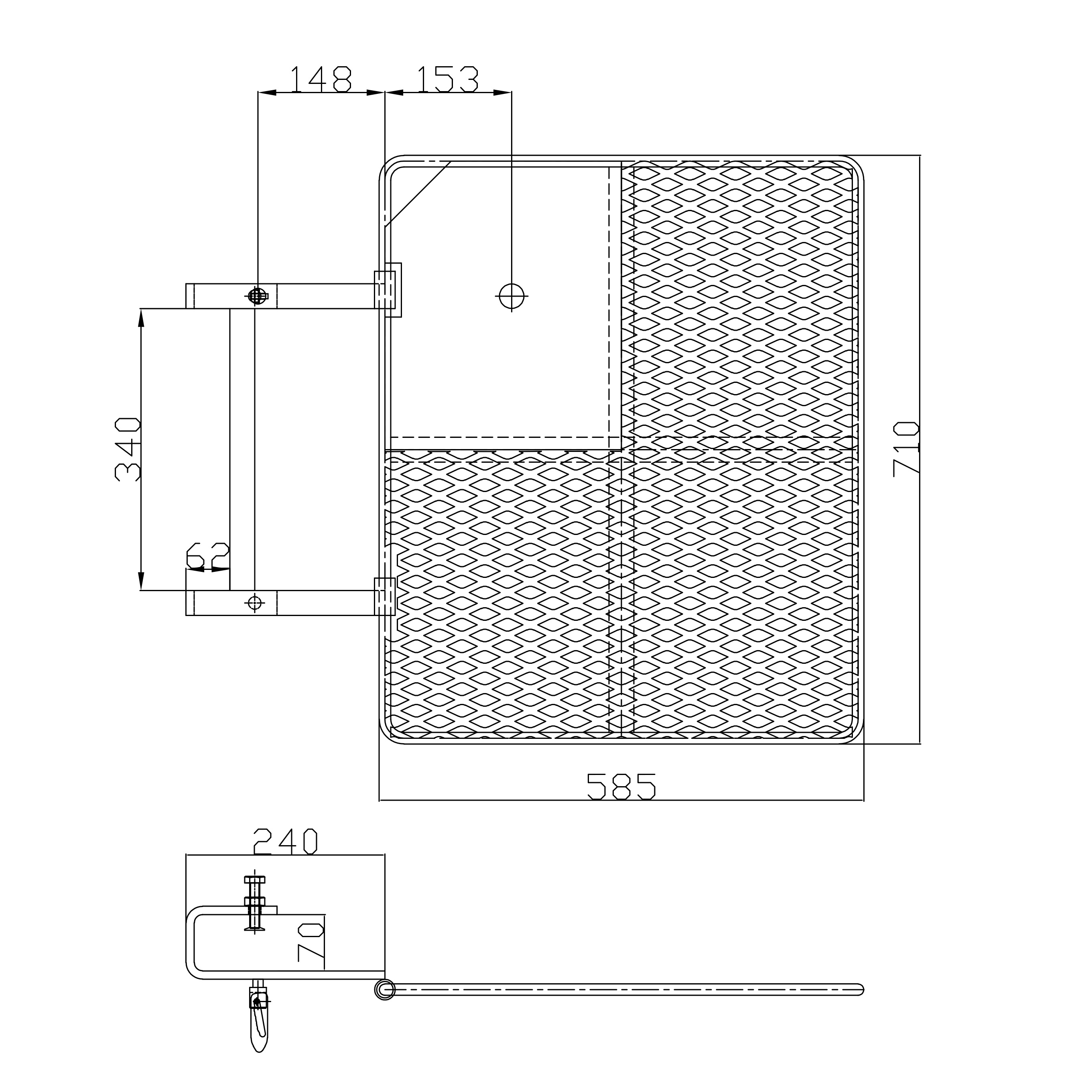 Pintu perangkap perancah bersalut serbuk