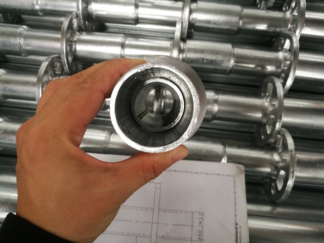 HOT Dip Galvanized HDG Ringlock Sistem Perancah Base Collar