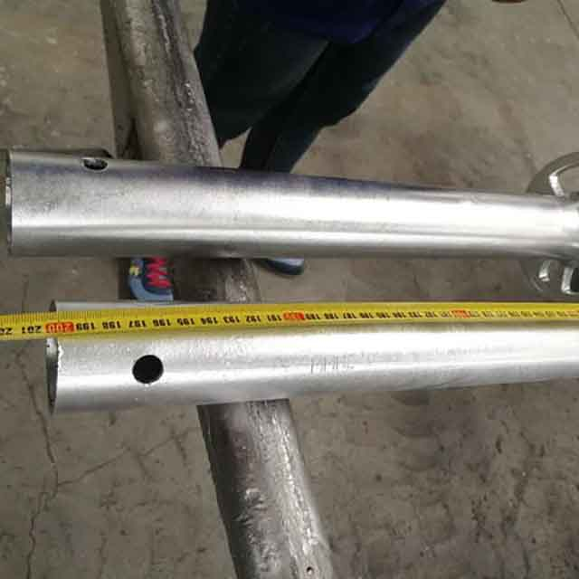 Galvanized HDG Ringlock Scaffolding Standard Vertikal