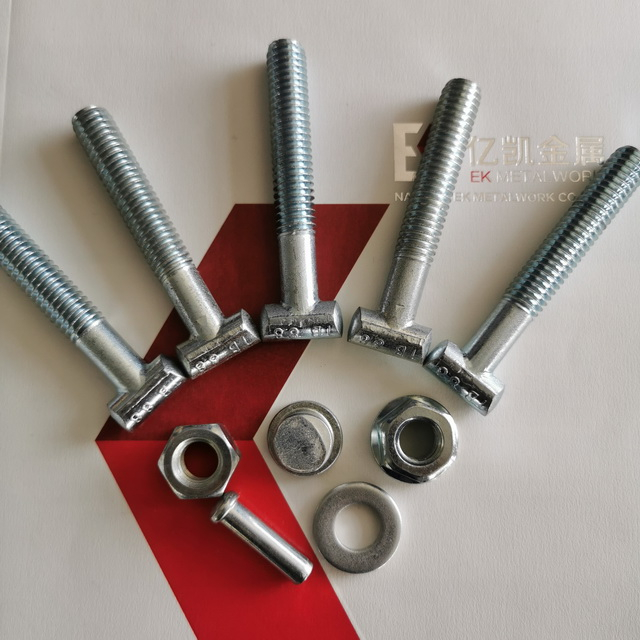 Perancah T-bolt Galvanized dengan kacang dan mesin basuh